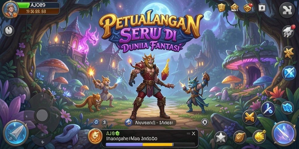 Screenshoot gameplay AJO89 menampilkan petualangan seru dan karakter unik.