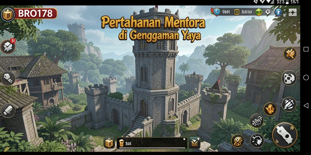 Tampilan menarik dari gameplay Tower Defense yang seru.
