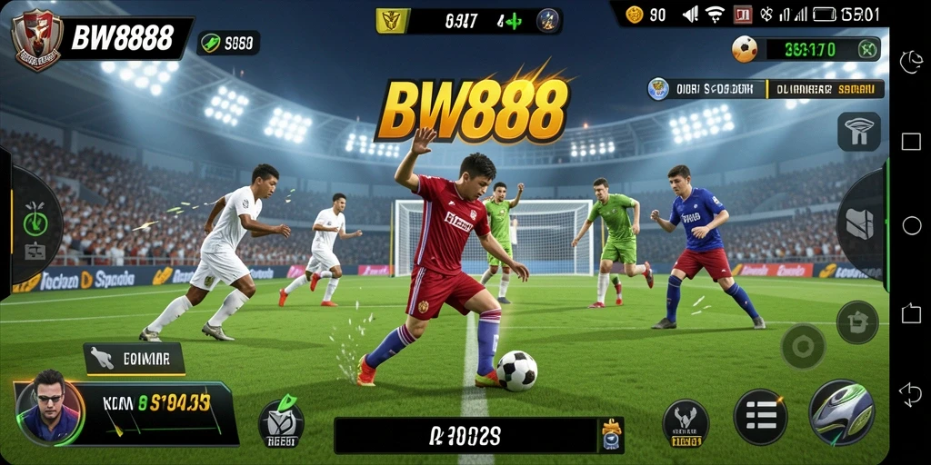 Tangkapan layar <strong>BW888</strong> menunjukkan aksi seru dalam permainan olahraga yang menegangkan.
