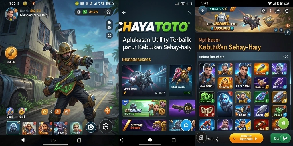 Tampilan antarmuka CAHAYATOTO yang sederhana dan intuitif.