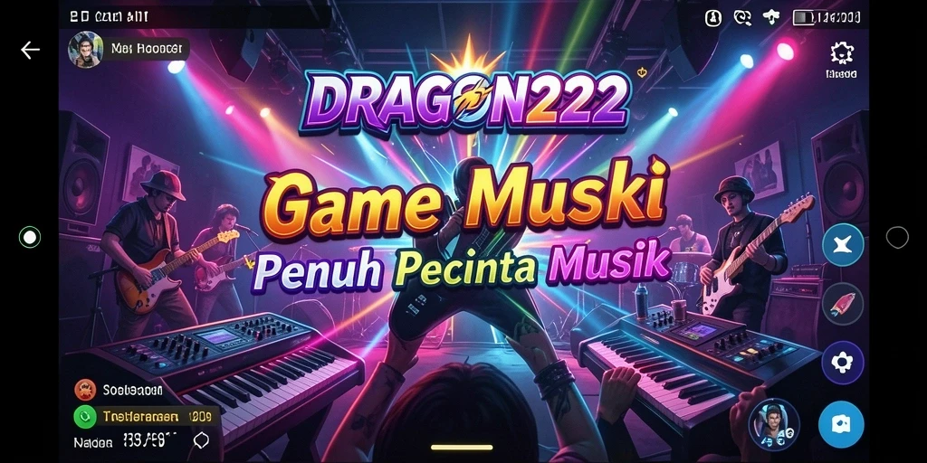 Tampilan gameplay menarik dari game musik DRAGON222 dengan berbagai lagu.