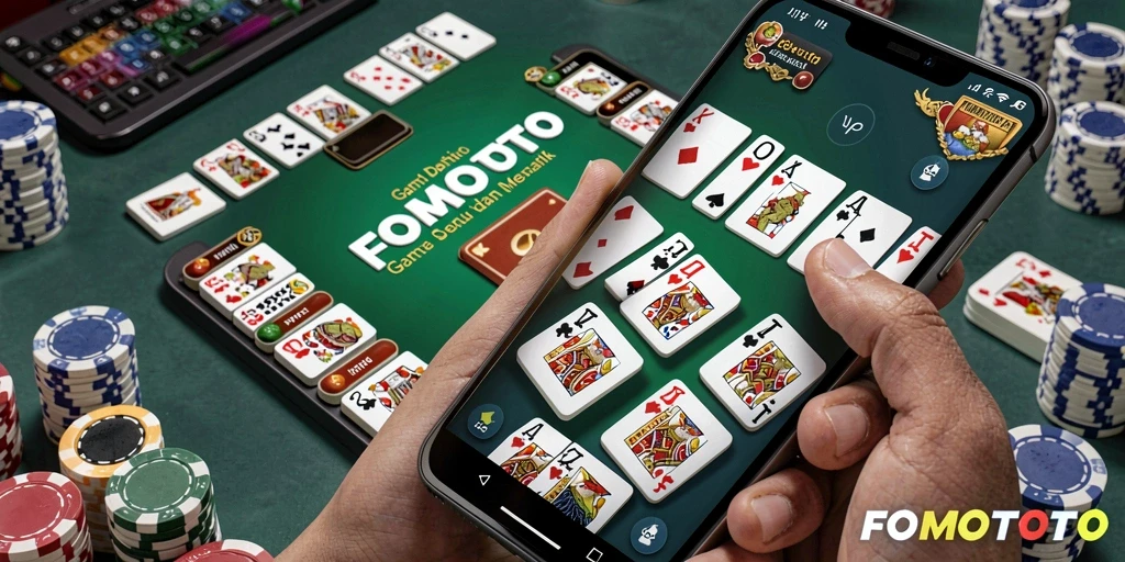 Tampilan gameplay FOMOTOTO yang menampilkan suasana bermain Domino.