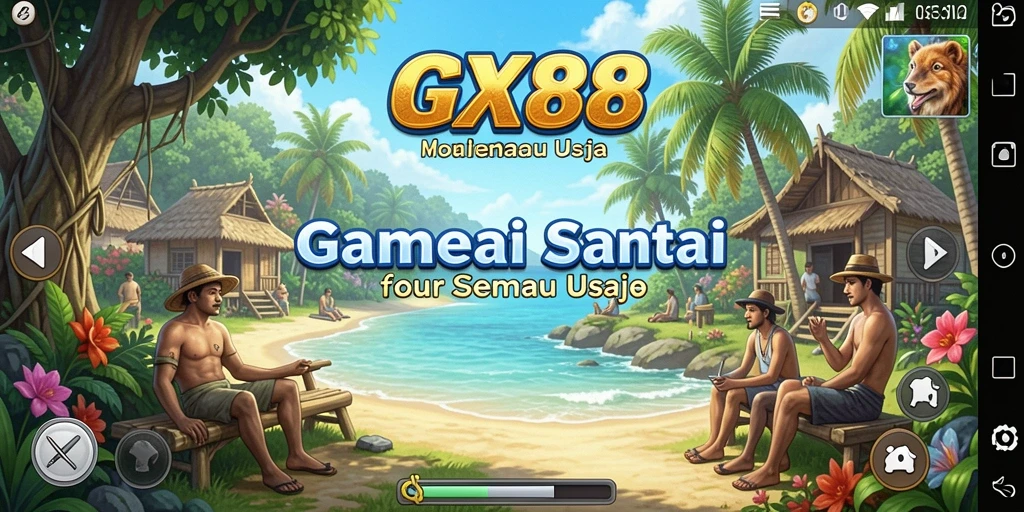 Tampilan gameplay GX88 yang penuh warna dan interaktif.