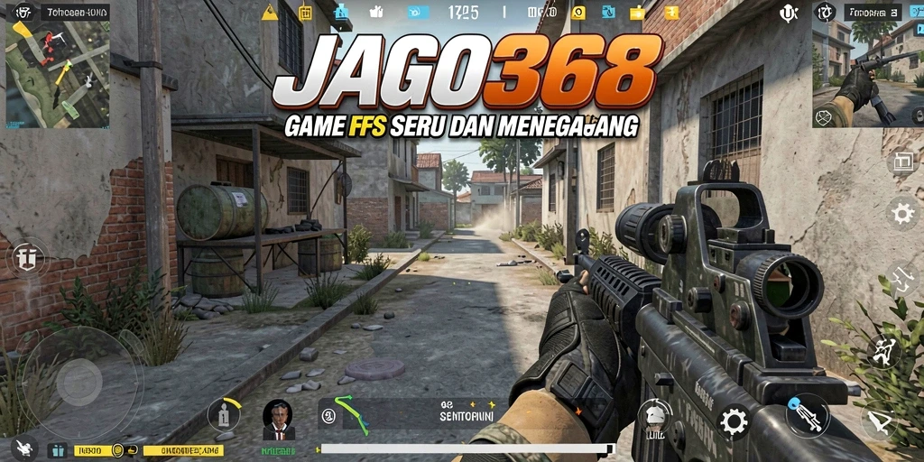 Tampilan seru dari gameplay FPS JAGO368 dengan aksi tembak-menembak.