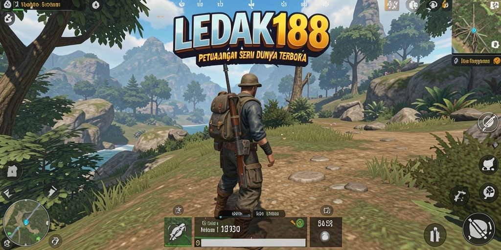 Tangkapan layar gameplay <strong>LEDAK188</strong> yang menunjukkan petualangan di dunia terbuka.