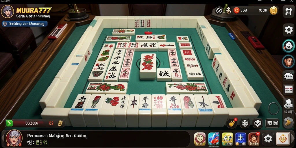 Tangkapan layar utama MUARA777 menunjukkan gameplay Mahjong yang seru.