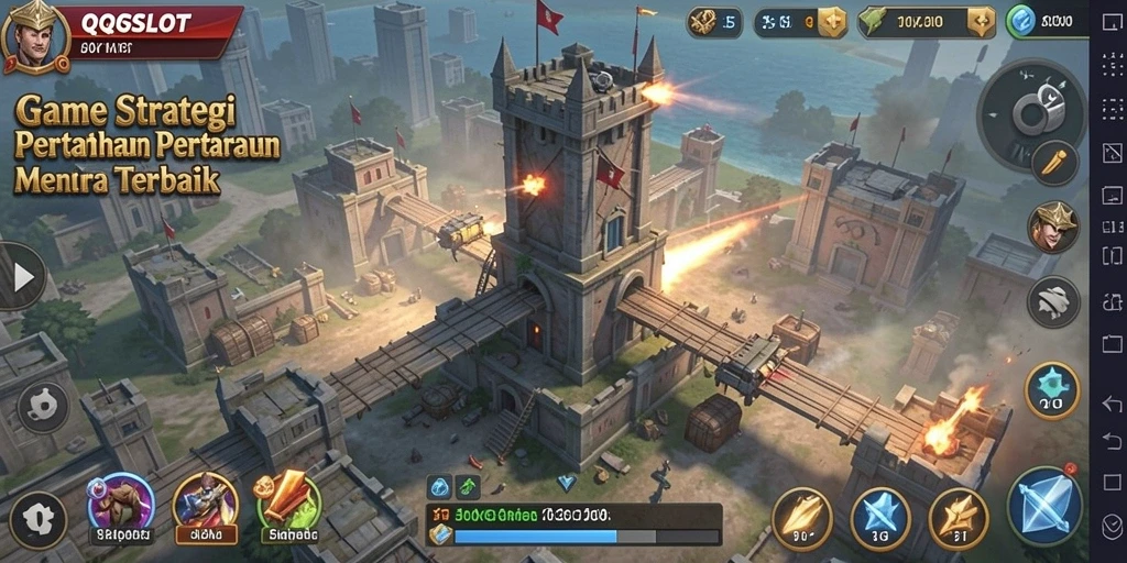 Gameplay seru QQSLOT menampilkan pertahanan menara yang menarik.