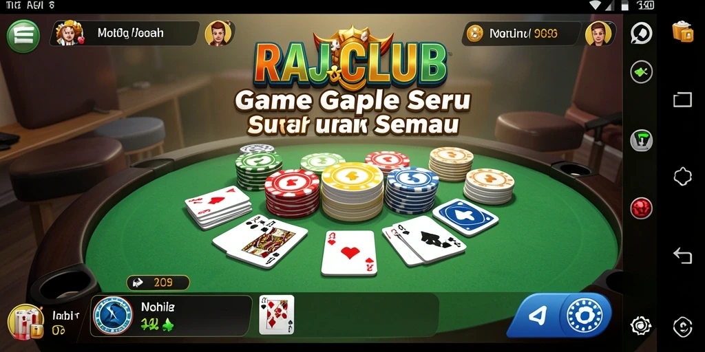 Tampilan gameplay RAJACLUB yang mendebarkan saat bermain Gaple.