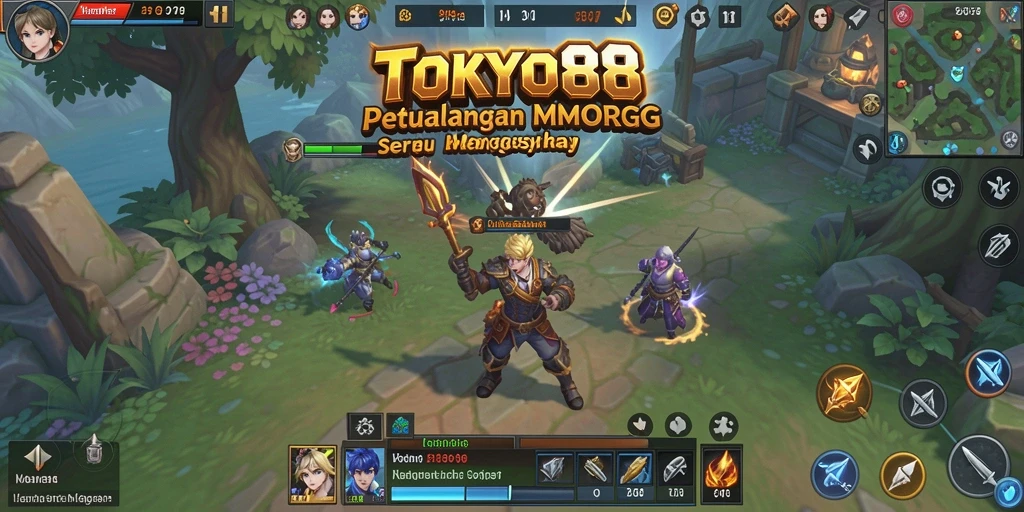 Tangkapan layar menampilkan aksi seru dalam game MMORPG TOKYO88.