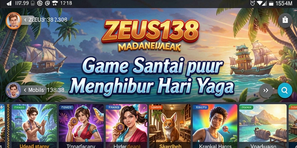 Screenshot gameplay ZEUS138 menampilkan kesenangan bermain casual dengan grafis cerah.